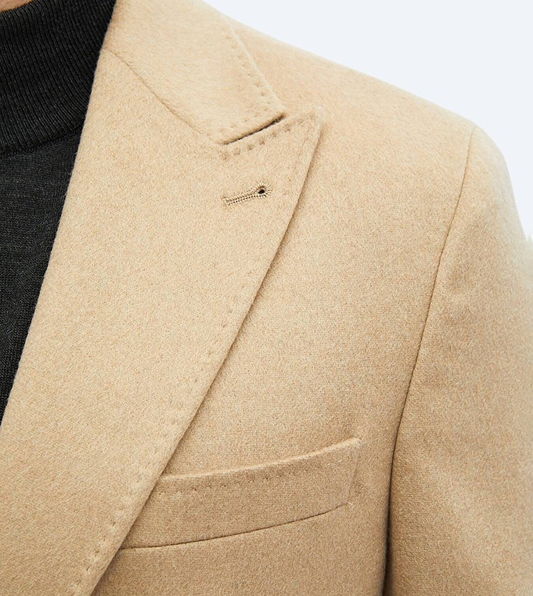 Solid Modern Fit Wool Blend Blazer