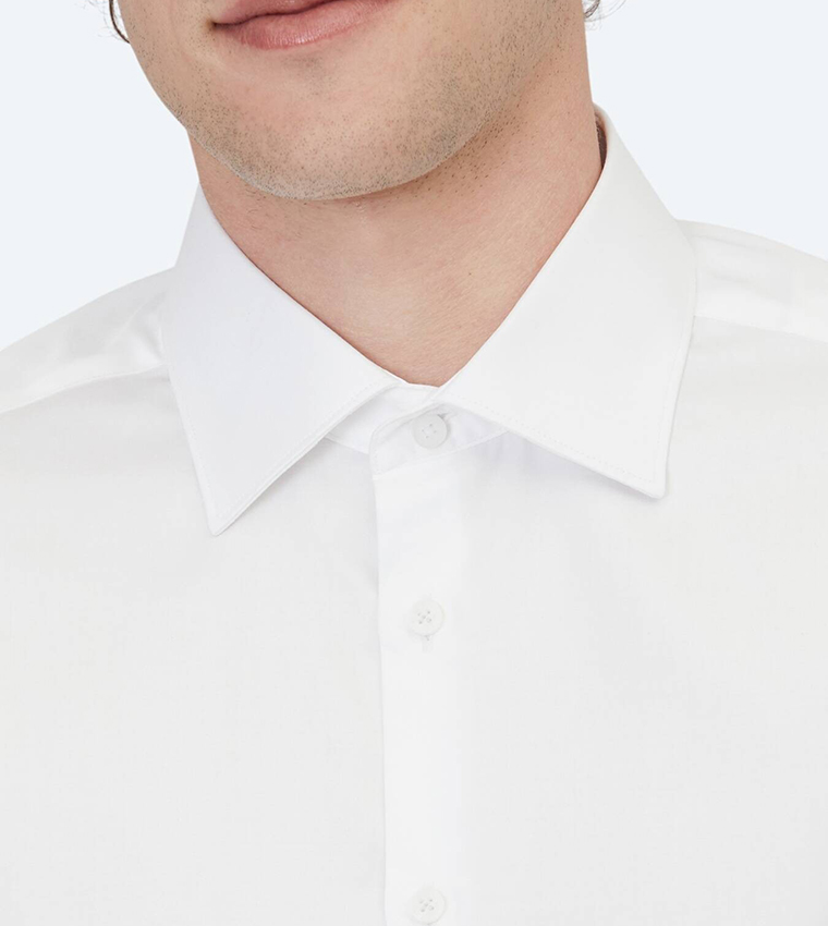 Solid Long Sleeves Regular Fit Cotton Shirt