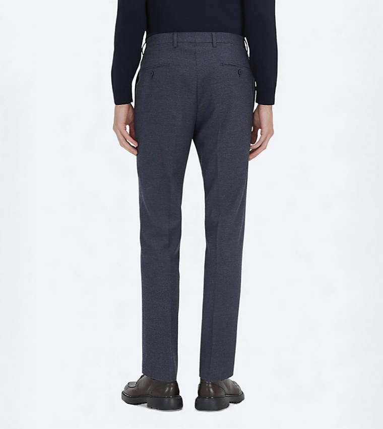 Solid Slim Fit Classical Trousers