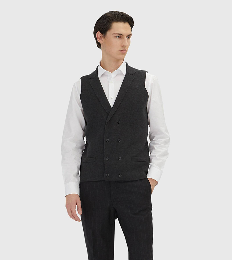 Solid Butterfly Collar Waistcoat