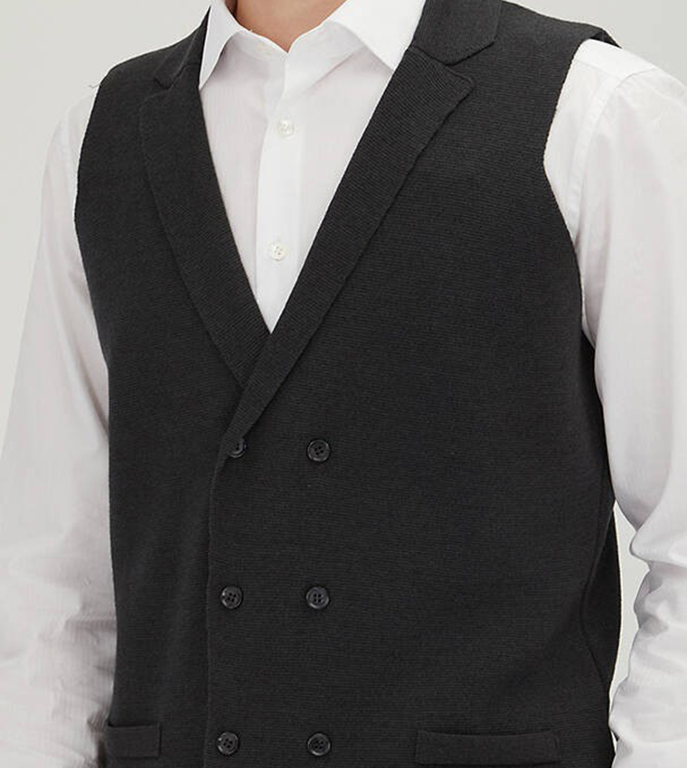 Solid Butterfly Collar Waistcoat