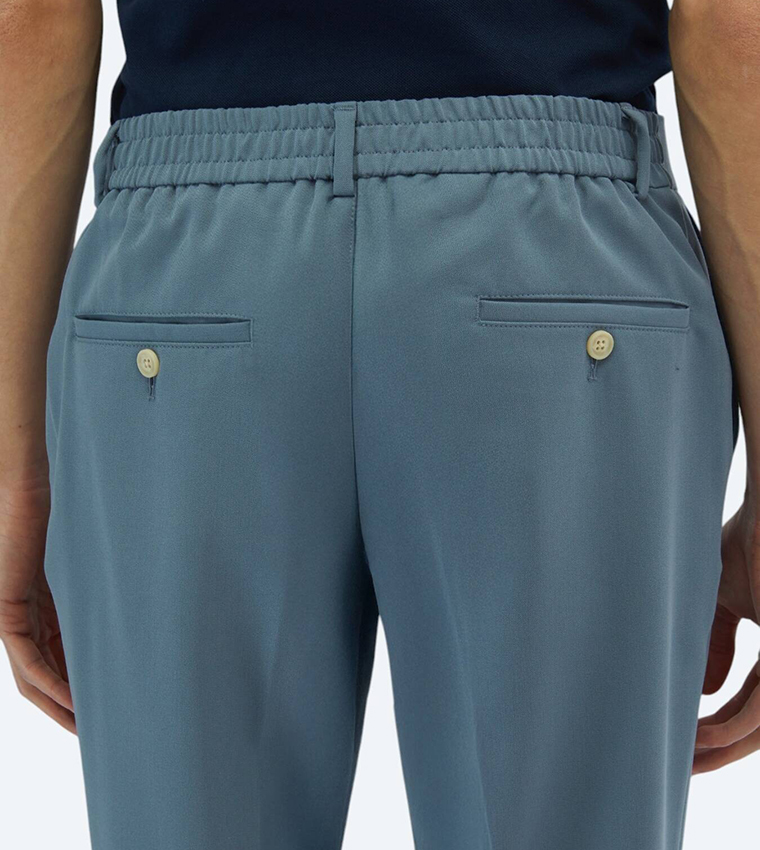 Solid Relaxed Fit Casual Trousers