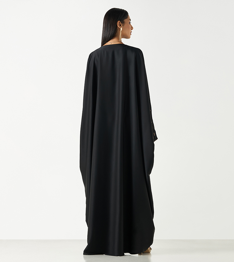 اتش ام  عباية - أسود Abayas
