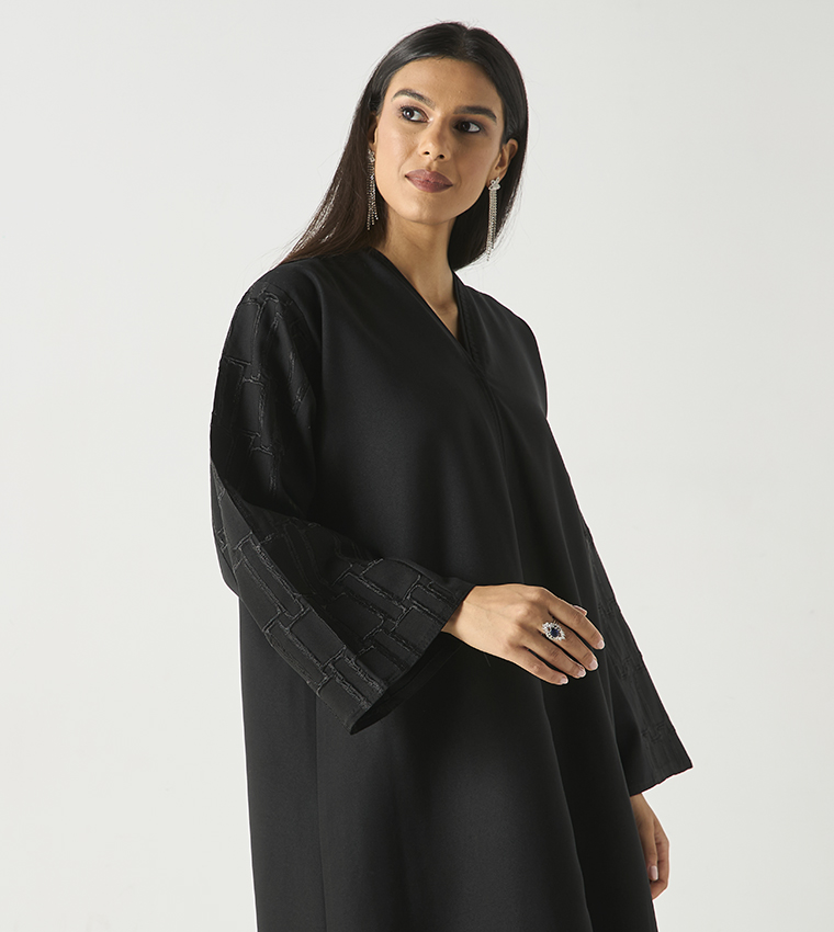 Embroidered Abaya with Hijab