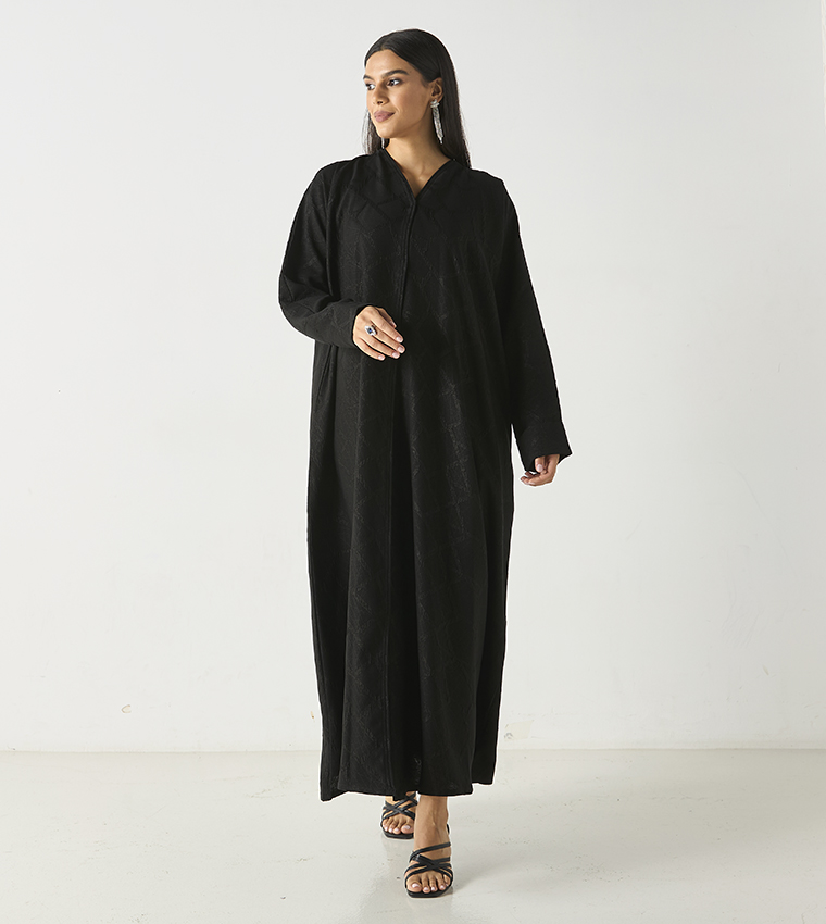Patterned Abaya with Hijab