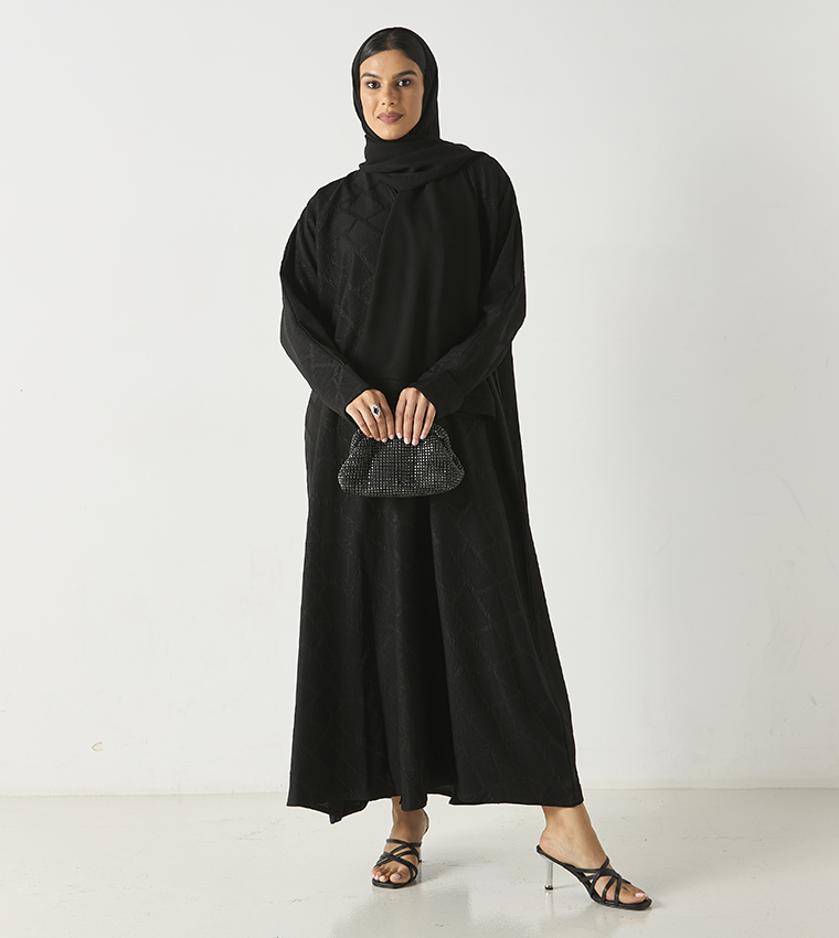 Patterned Abaya with Hijab
