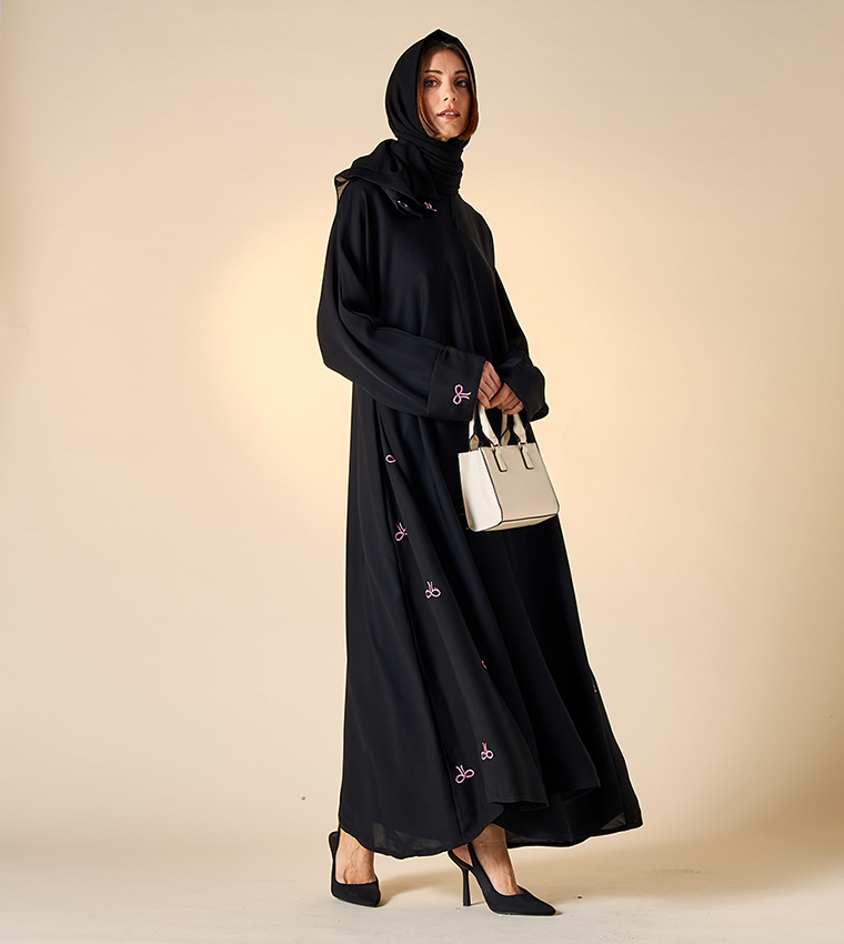 اتش ام  عباية - أسود Abayas