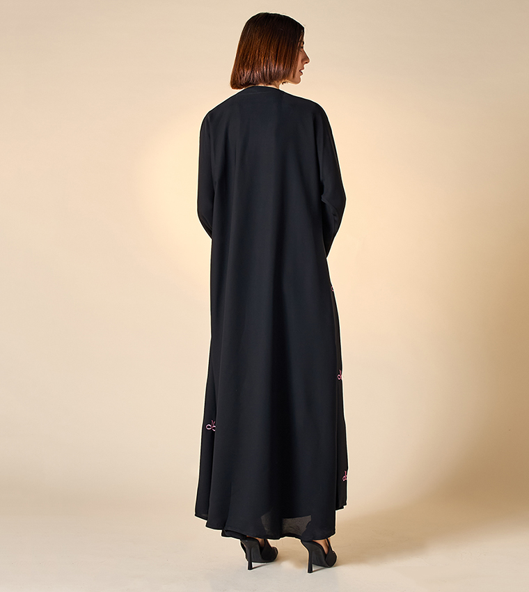 اتش ام  عباية - أسود Abayas