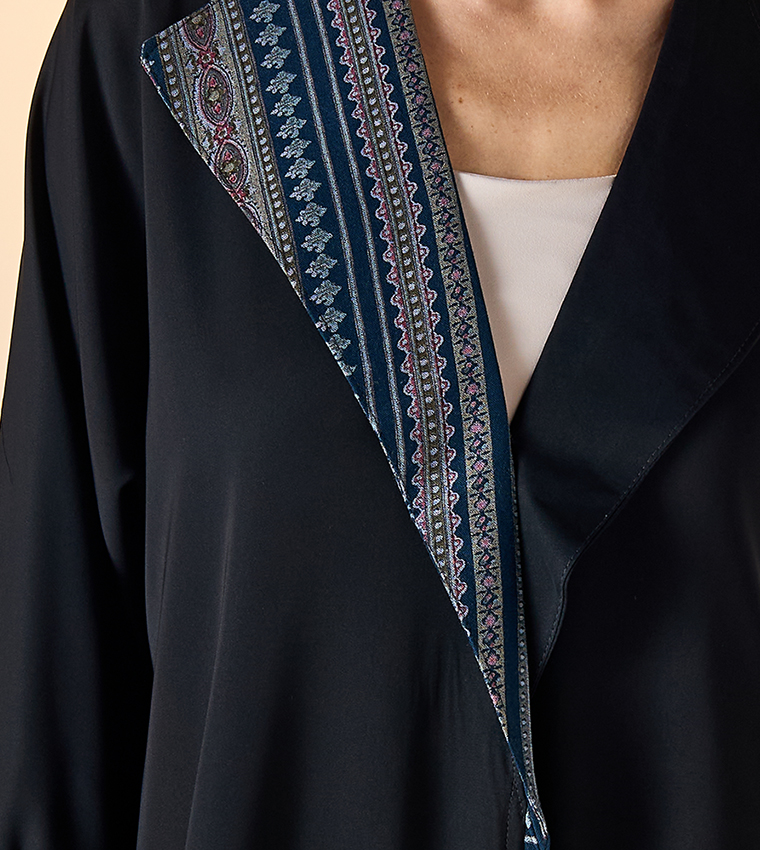 اتش ام  عباية - أسود Abayas