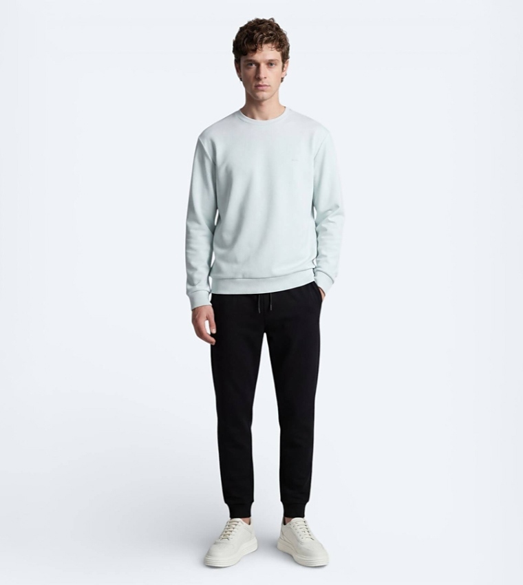 Solid Crew Neck Sweatshirt
