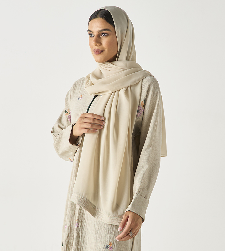 Embroidered Abaya with Hijab
