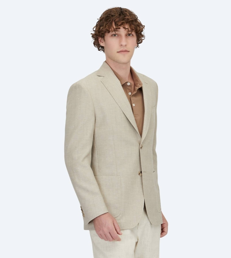 Solid Modern Fit Wool Blend Blazer
