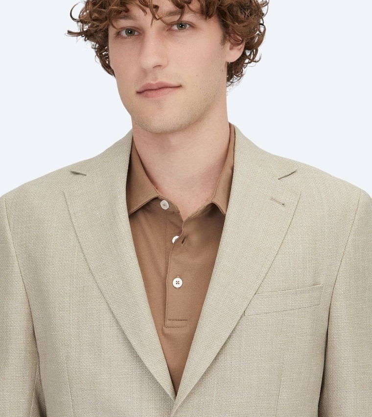 Solid Modern Fit Wool Blend Blazer
