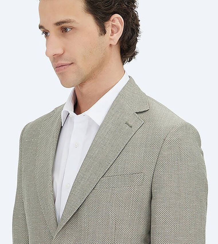 Solid Modern Fit Wool Blend Blazer