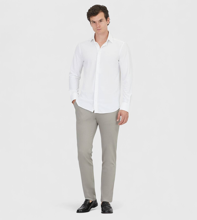 Solid Regular Fit Long Sleeves Classical Shirt