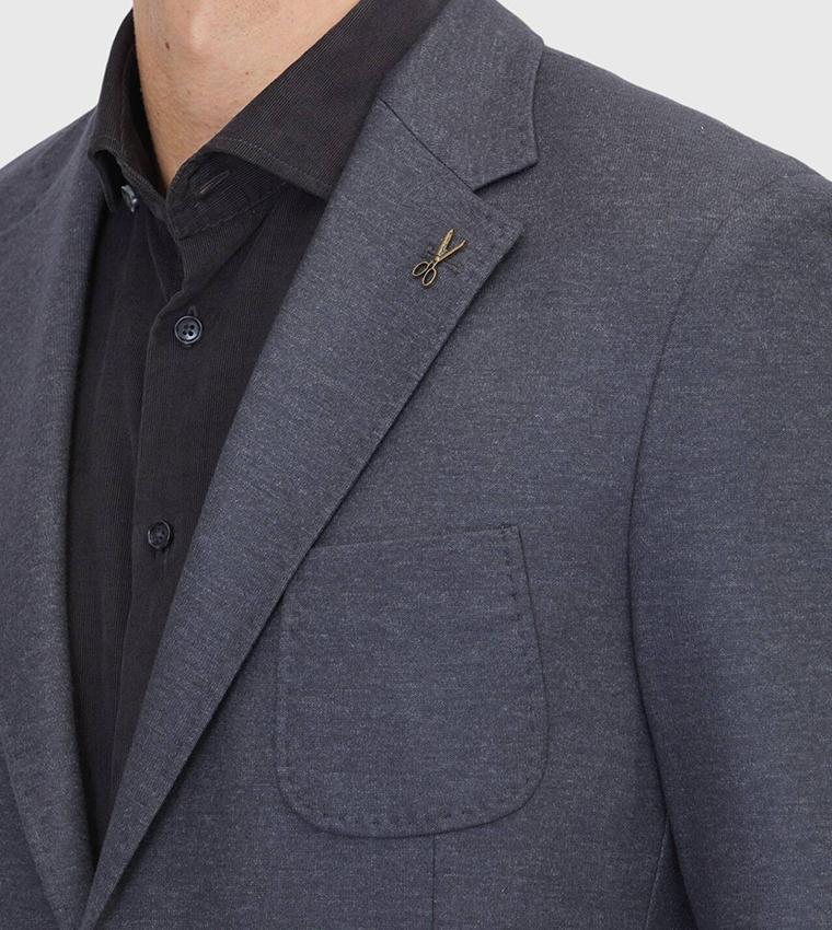 Solid Wool Blended Blazer