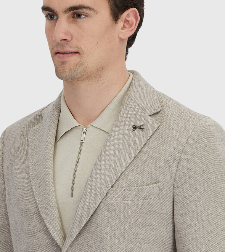 Solid Wool Blended Blazer