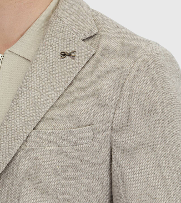 Solid Wool Blended Blazer