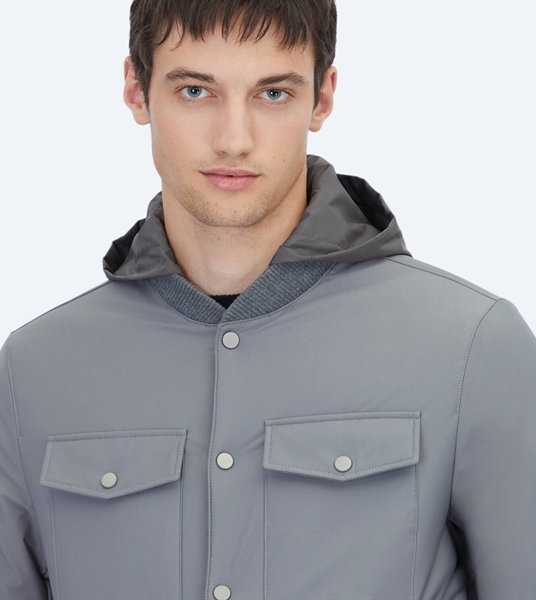 Solid Regular Fit Lightweight Jacket
