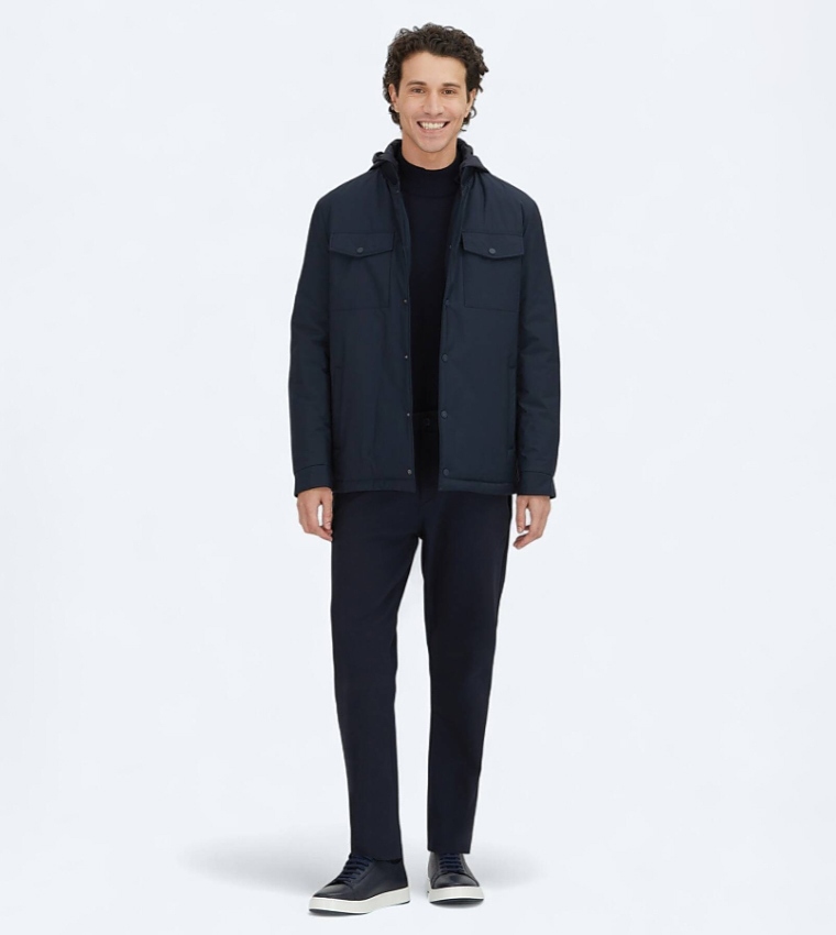 Solid Regular Fit Lightweight Jacket