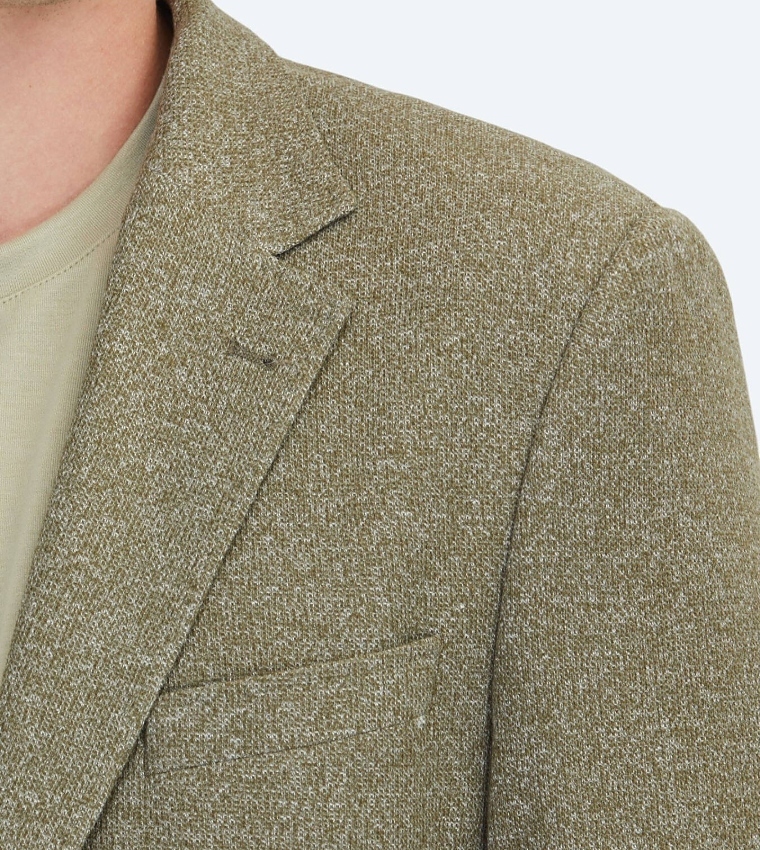 Solid Modern Fit Cotton Blend Blazer