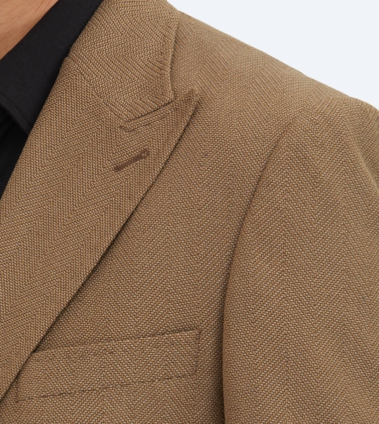 Patterned Single Breasted Blazer
