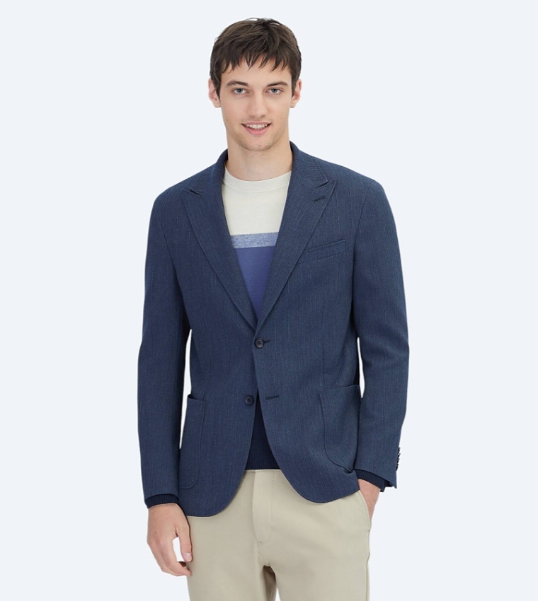 Patterned Modern Fit Blazer