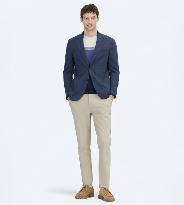 Patterned Modern Fit Blazer