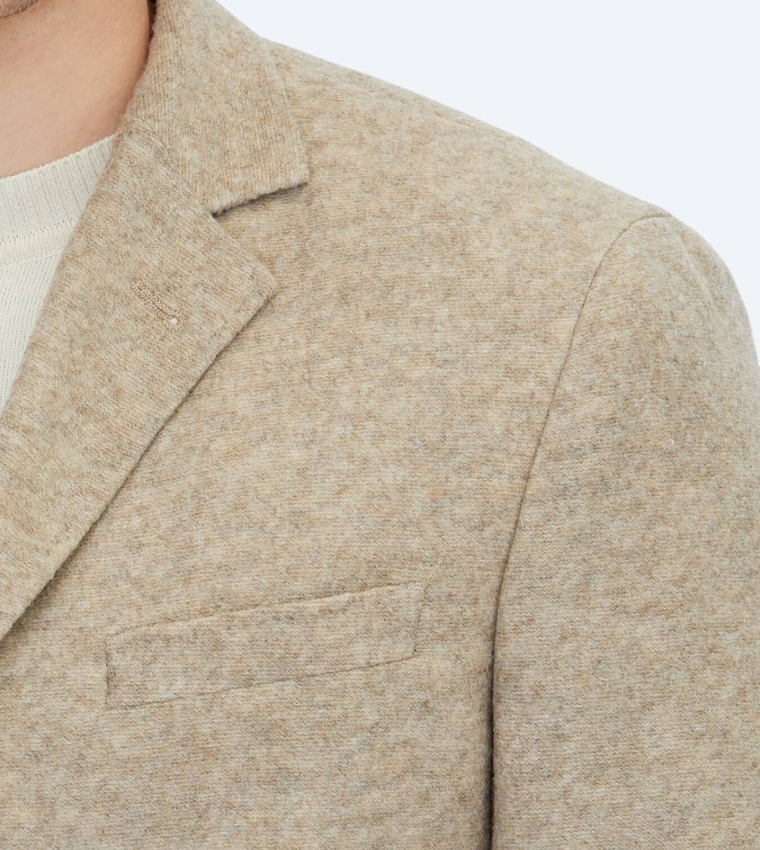 Patterned Modern Fit Wool Blend Blazer