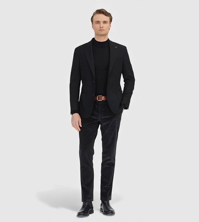 Slim Fit Wool Blended Blazer