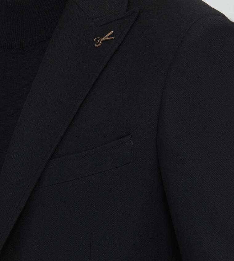 Slim Fit Wool Blended Blazer
