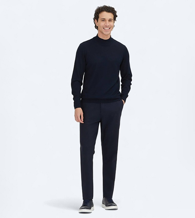 Solid Slim Fit Trousers