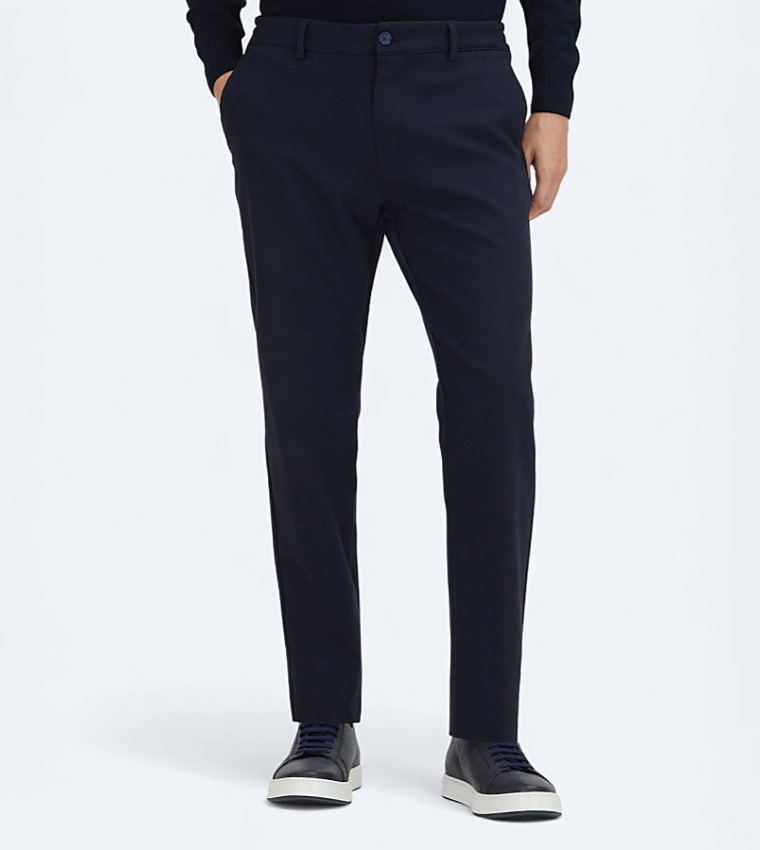Solid Slim Fit Trousers