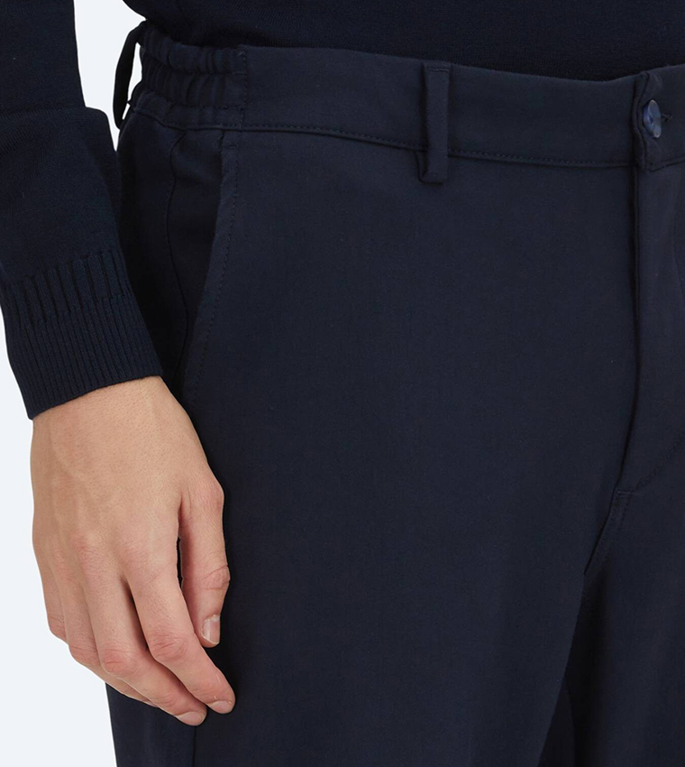 Solid Slim Fit Trousers