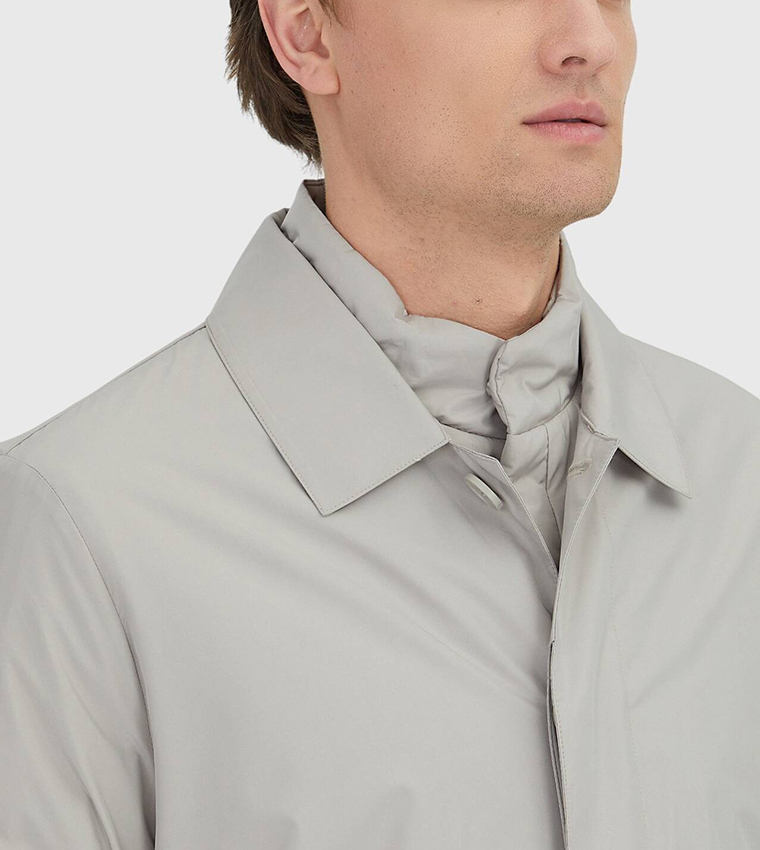 Regular Fit Collared Rain Coat