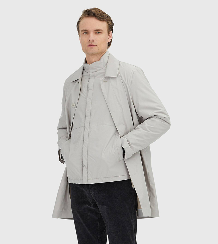 Regular Fit Collared Rain Coat