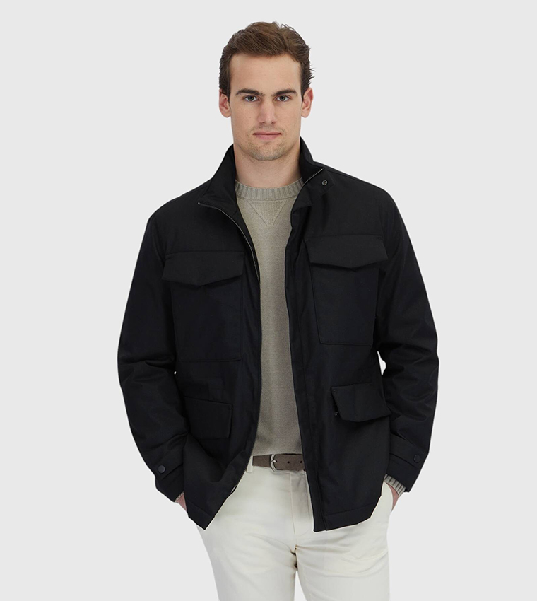 Solid Regular Fit Lightweight Jacket