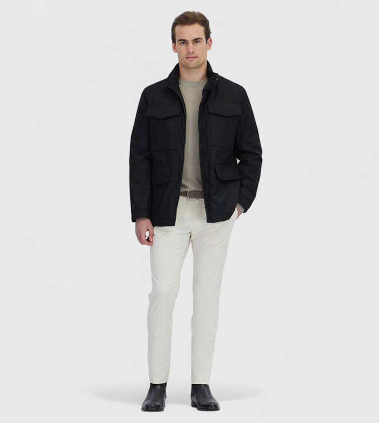 Solid Regular Fit Lightweight Jacket