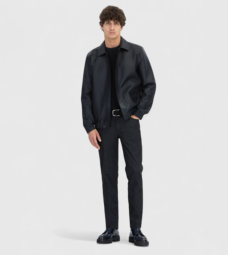 Solid Sheep Leather Jacket