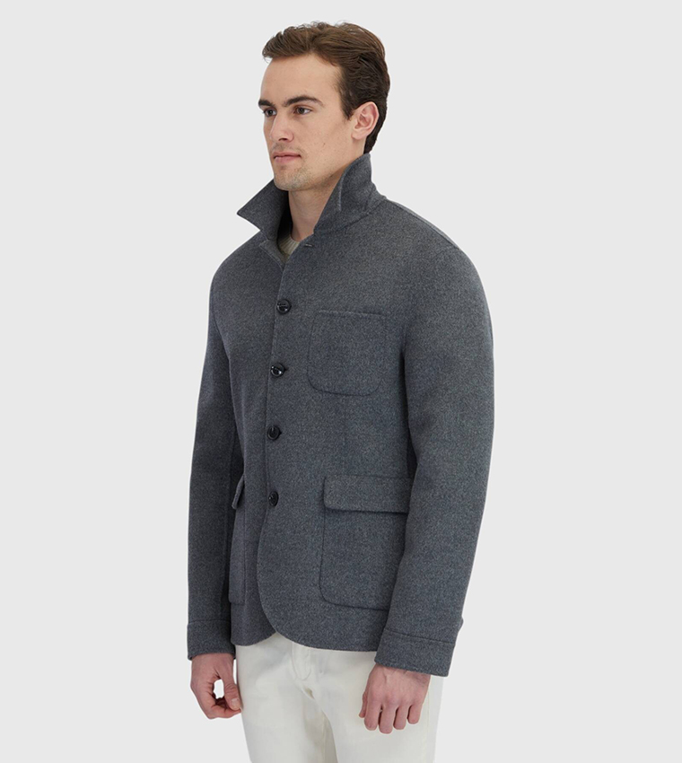 Regular Fit Wool Blended Lightweight Jacket