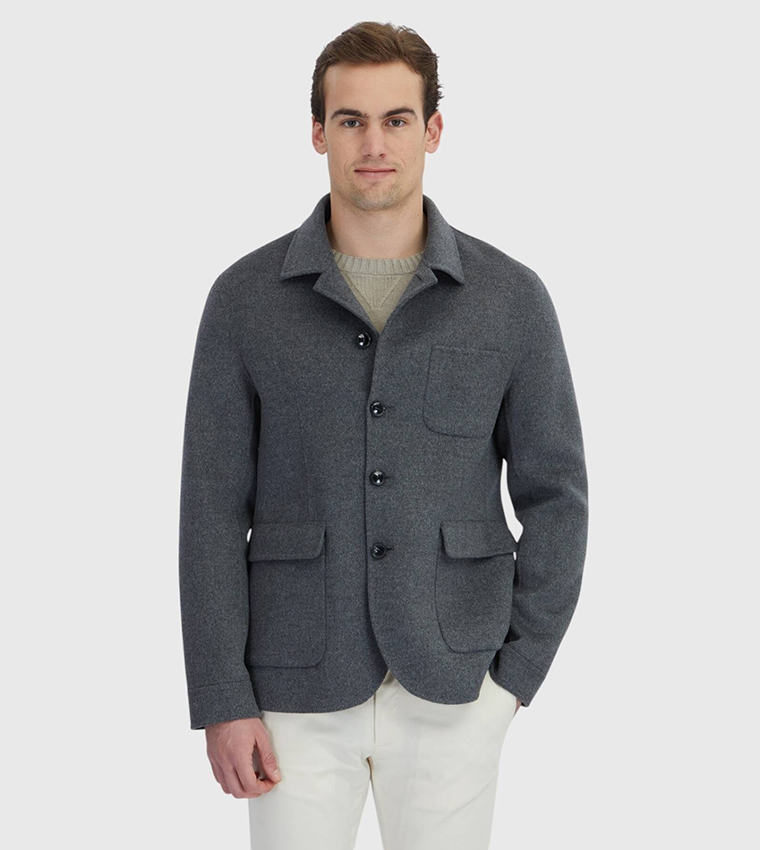 Regular Fit Wool Blended Lightweight Jacket