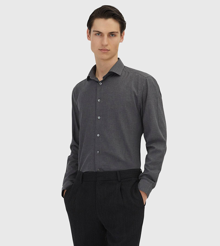 Solid Long Sleeves Casual Shirt