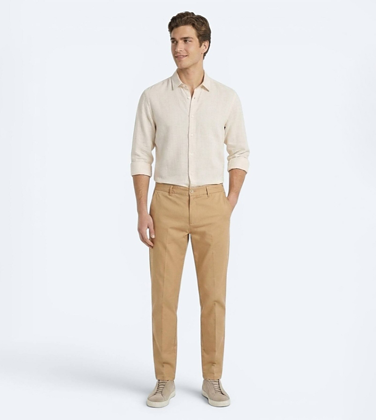 Solid Regular Fit Trousers