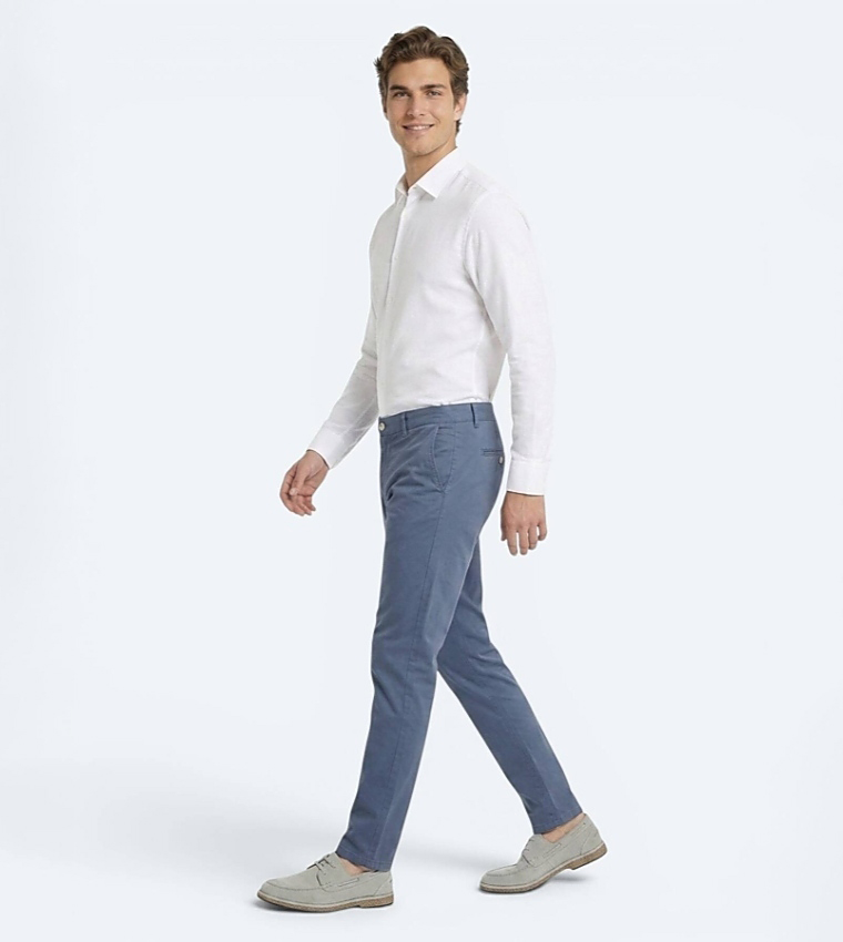 Solid Slim Fit Trousers
