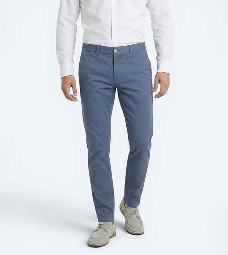 Solid Slim Fit Trousers