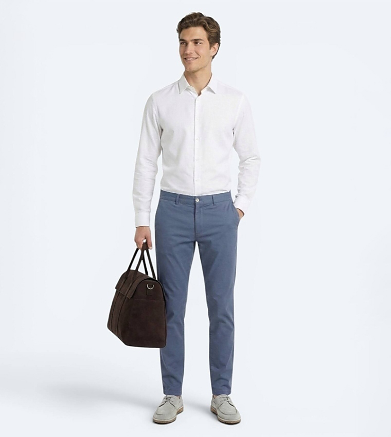 Solid Slim Fit Trousers