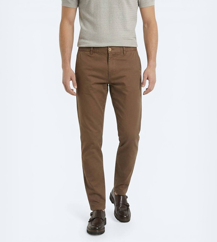 Solid Slim Fit Trousers