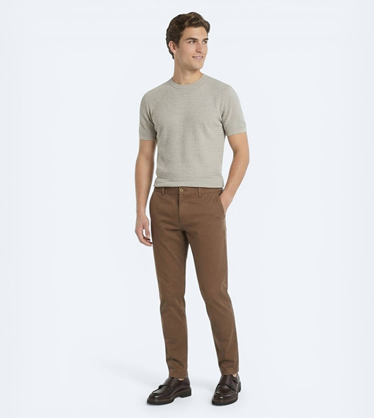 Solid Slim Fit Trousers