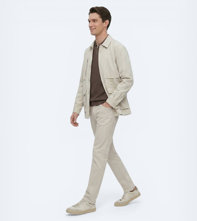 Solid Regular Fit Lightweight Jacket