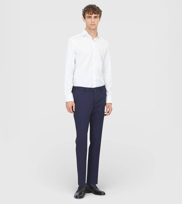 Solid Regular Fit Classical Silk Blended Shirt